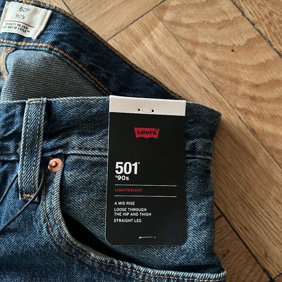 Levi's 501 90s Lightweight Women's Jeans Bless The Rain 27/30 NWT - Picture 9 of 10
